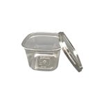 كوباية مربعة بلاستيك بالغطاء 200 مللى