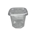 كوباية مربعة بلاستيك بالغطاء 250 مللى