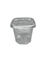 كوباية مربعة بلاستيك بالغطاء 250 مللى