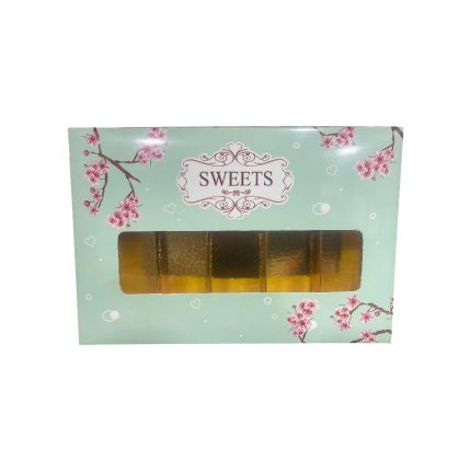 علبة كحك ملونة تصميم سويتس للأعياد والمناسبات سعة نصف كيلو